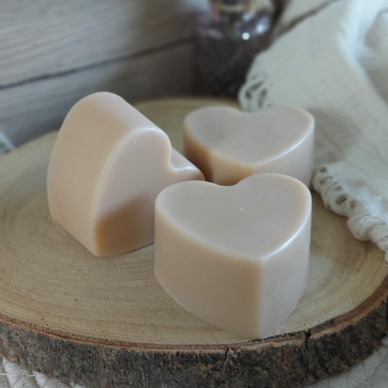 savon cœur à la lavande et argile rose