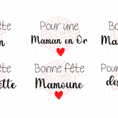 Visuel des étiquettes fête des mères