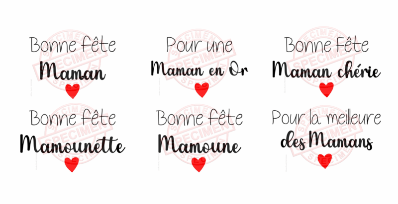 Visuel des étiquettes fête des mères