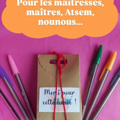 Pochette Cœur "Merci pour cette année"