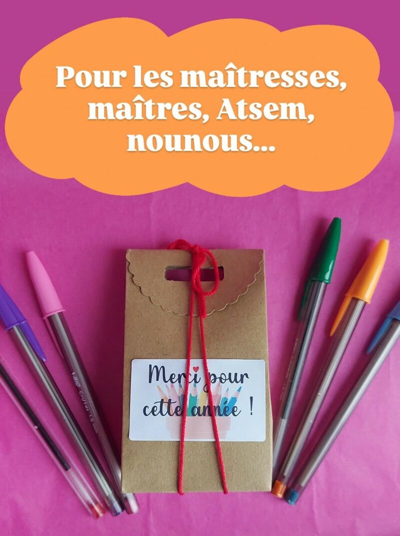 Pochette Cœur "Merci pour cette année"